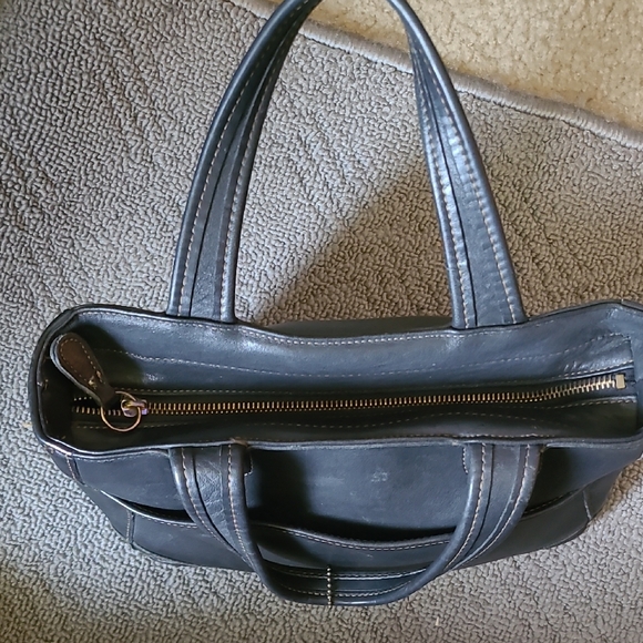 Vintage - Coach Black Satchel Structured Leather Bag - Picture 10 of 11